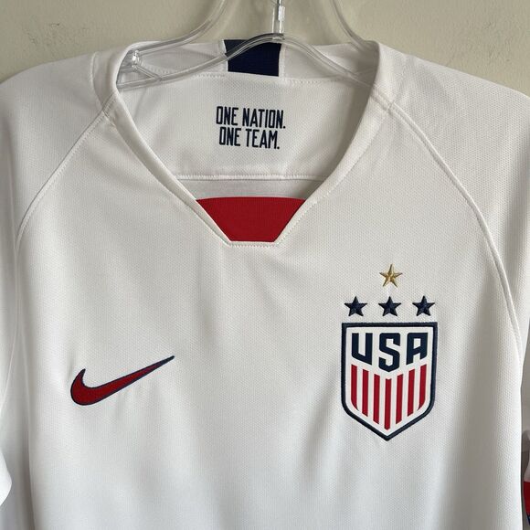 Nike USA Soccer Jersey 2019 White Men's Size Small Stadium Home 4 Stars NWT - Picture 2 of 16